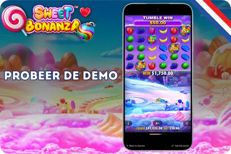 Sweet Bonanza demo proberen met tumble win en multipliers